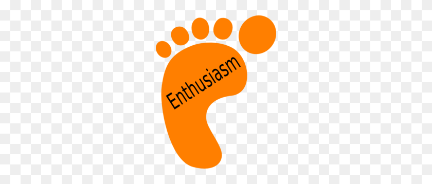 234x298 Oragne Footprint Enthusiasm Clip Art - Enthusiasm Clipart