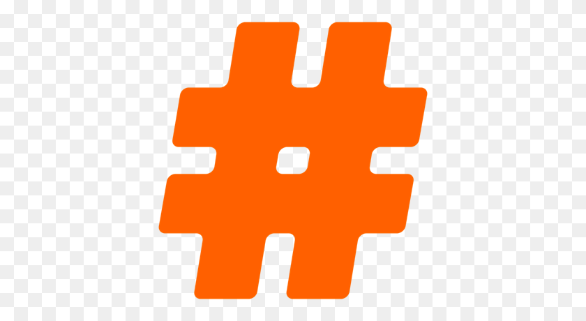 400x400 Orange - Hashtag Clipart