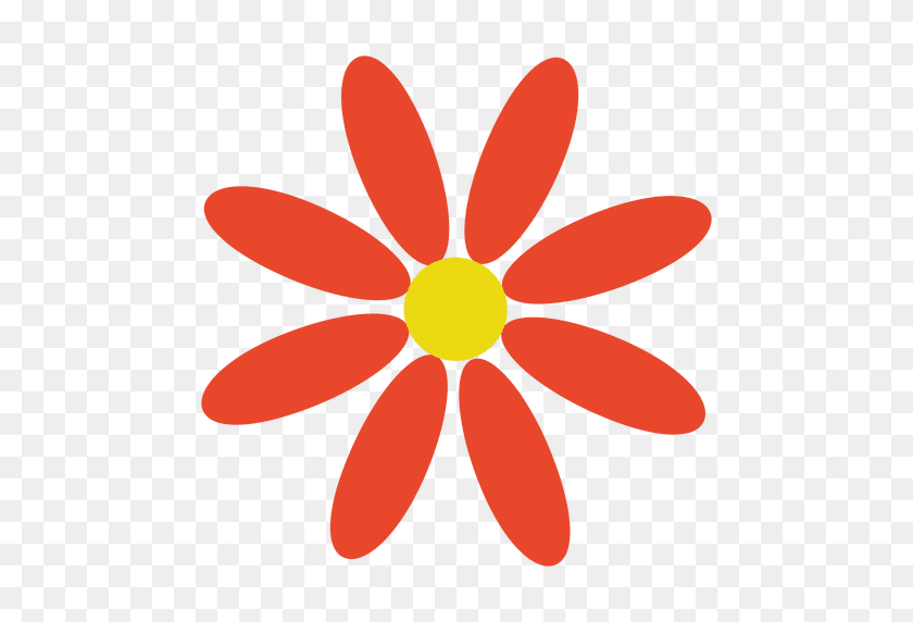 512x512 Orange Abstract Flower - Flower Petal PNG