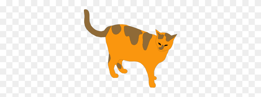 300x252 Orange And Brown Cat Clip Art - Orange Cat PNG