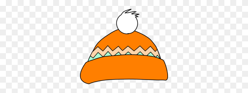 298x255 Orange And Green Hat Clip Art - Winter Hat Clipart