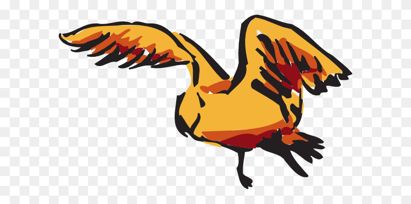 600x357 Orange And Red Flying Bird Bird Bird Clipart, Bird - Red Bird Clipart