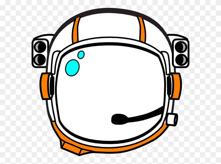 600x565 Оранжевый Шлем Космонавта Картинки - Космическая Станция Клипарт