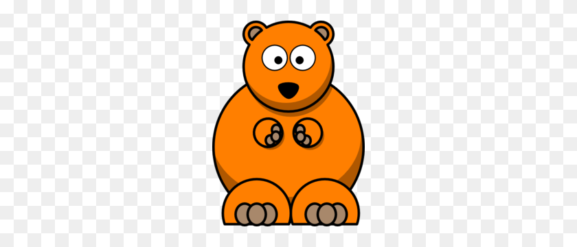 222x300 Клипарты Оранжевый Медведь - Клипарт Медведь