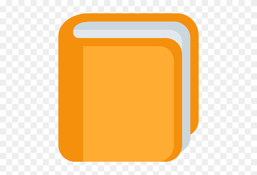 512x512 Libro Naranja Emoji Para Facebook, Correo Electrónico Sms Id - Libro Emoji Png