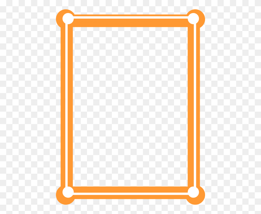 480x630 Orange Border Frame Png - Picture Border PNG