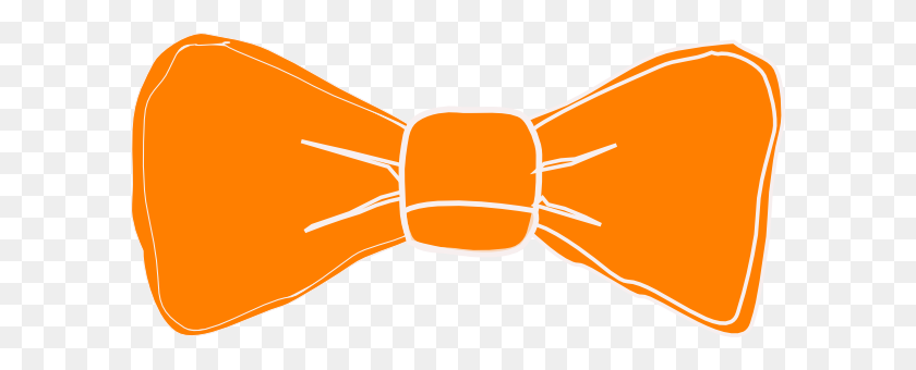600x280 Orange Bow Tie Clip Art - Bow PNG
