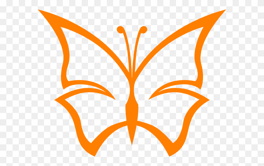 600x469 Orange Butterfly Clip Art - Orange Butterfly Clipart