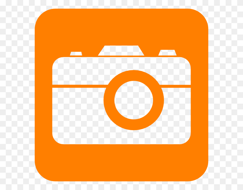 600x600 Orange Camera Png Clip Arts For Web - Camera Clipart PNG