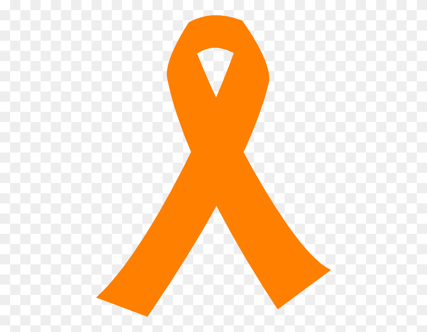 462x593 Оранжевый Рак Ленты Клипарт - Оранжевая Лента Png