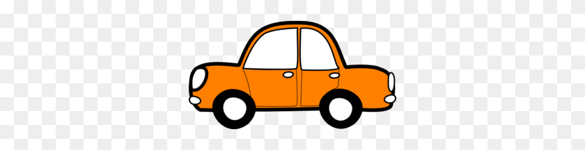 298x156 Orange Car Clip Art - Race Car Clipart