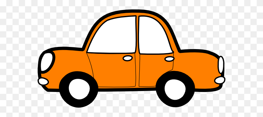 600x314 Orange Car Clip Art - Small Car Clipart