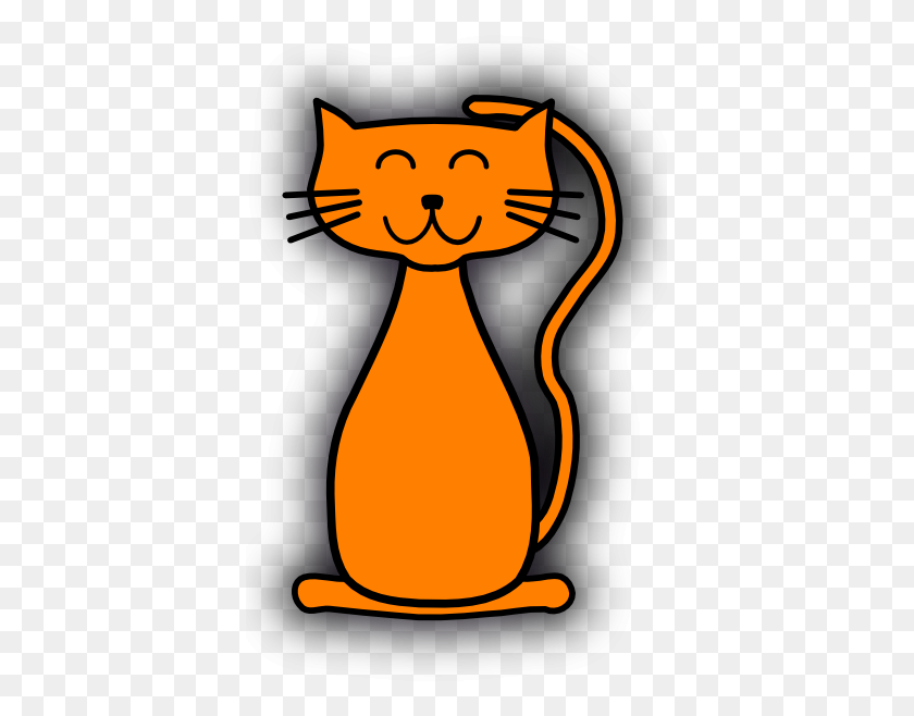 420x598 Orange Cat Clip Art - Orange Cat Clipart