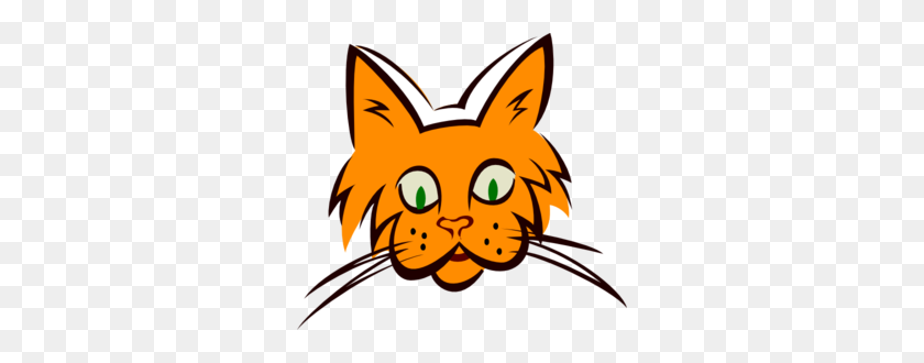 300x270 Orange Cat Face Clip Art - Whiskers Clipart