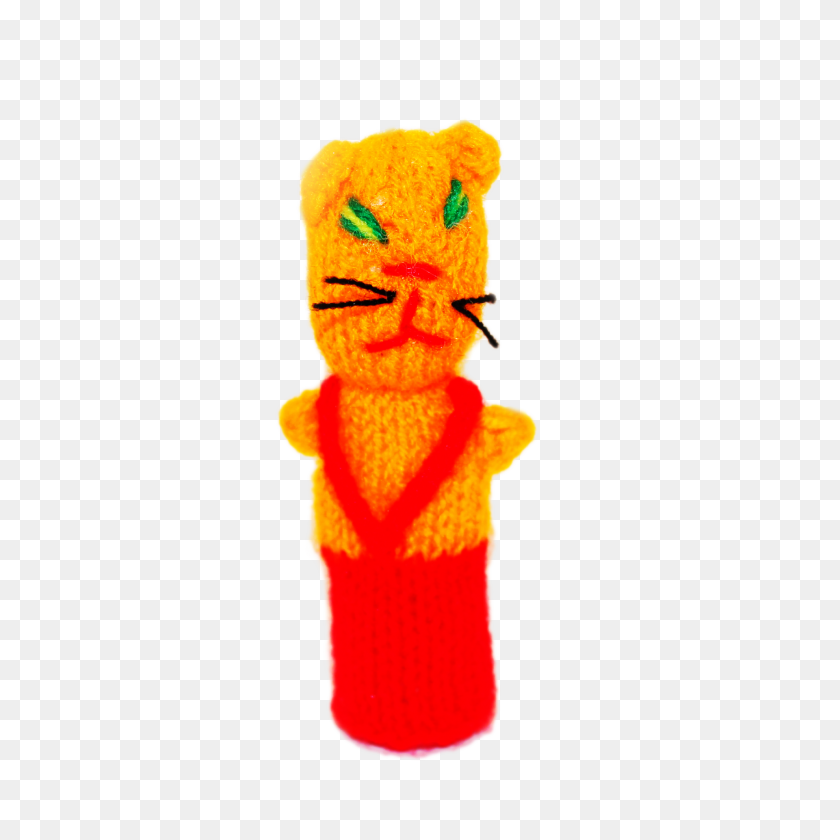 1920x1920 Orange Cat In Overalls Buy Finger Puppets Thumbthings Handmade - Orange Cat PNG