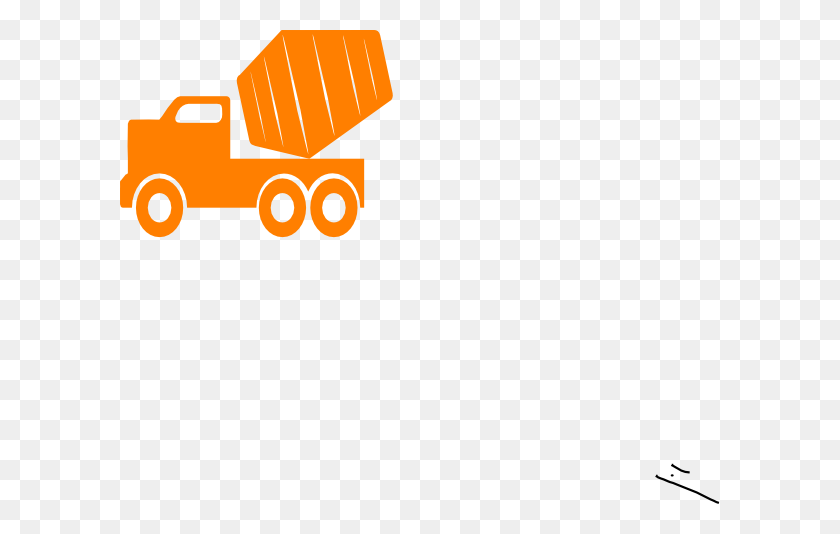 600x474 Orange Cement Truck Clip Art - Concrete Truck Clipart