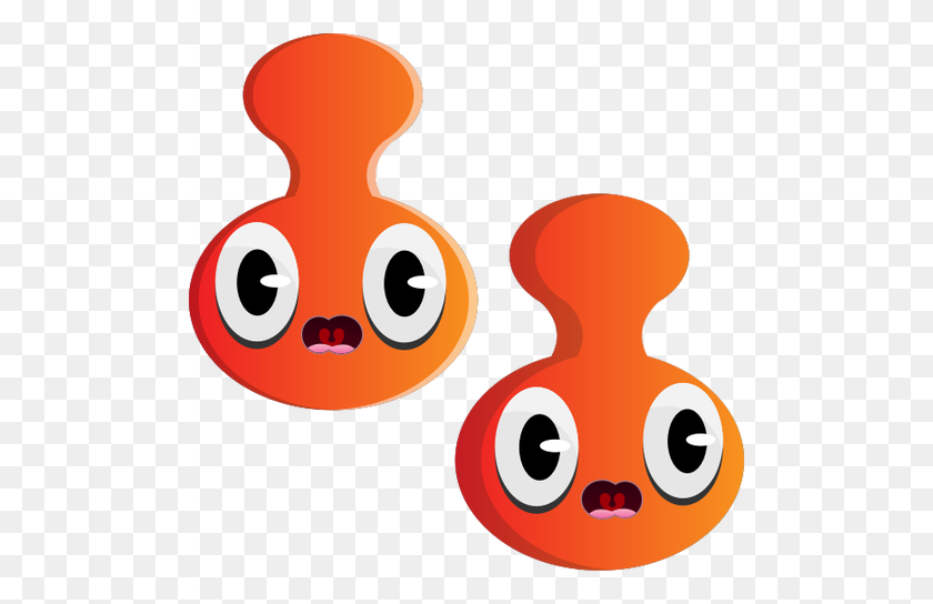 500x484 Orange Characters With Surprised Expressions Vector Illustration - Surprised Face Clipart