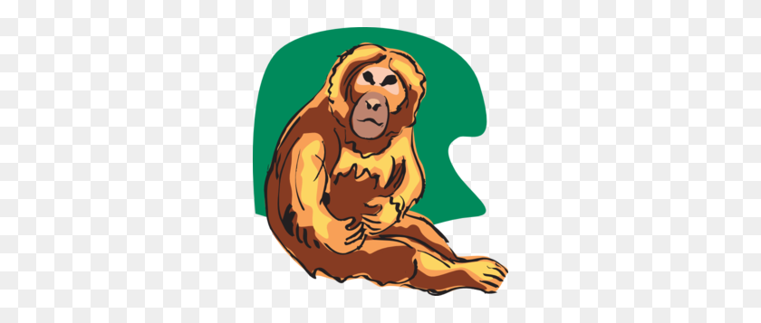 282x297 Оранжевый Шимпанзе Картинки - Орангутанг Клипарт