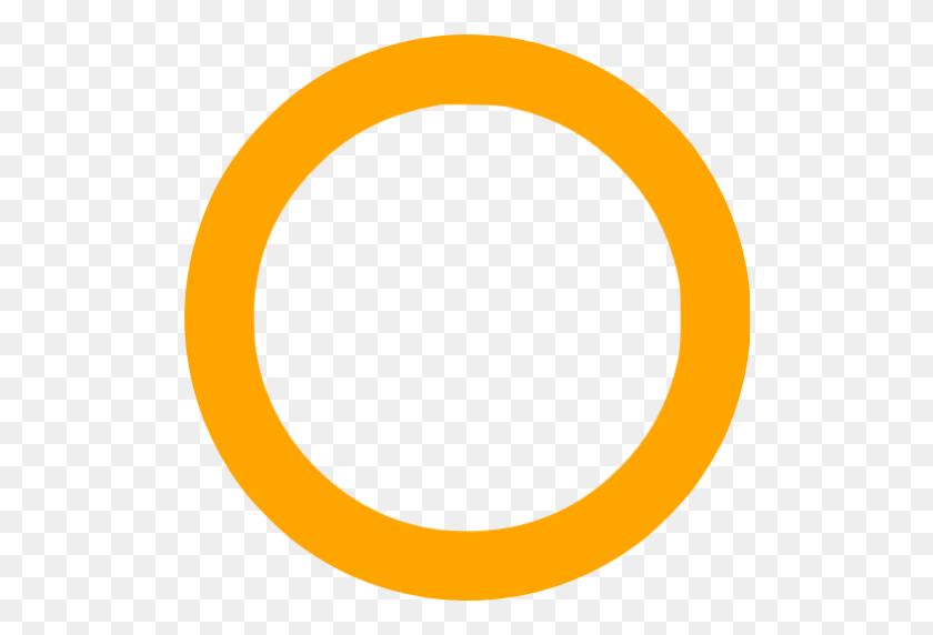 512x512 Orange Circle Outline Icon - Orange Circle PNG