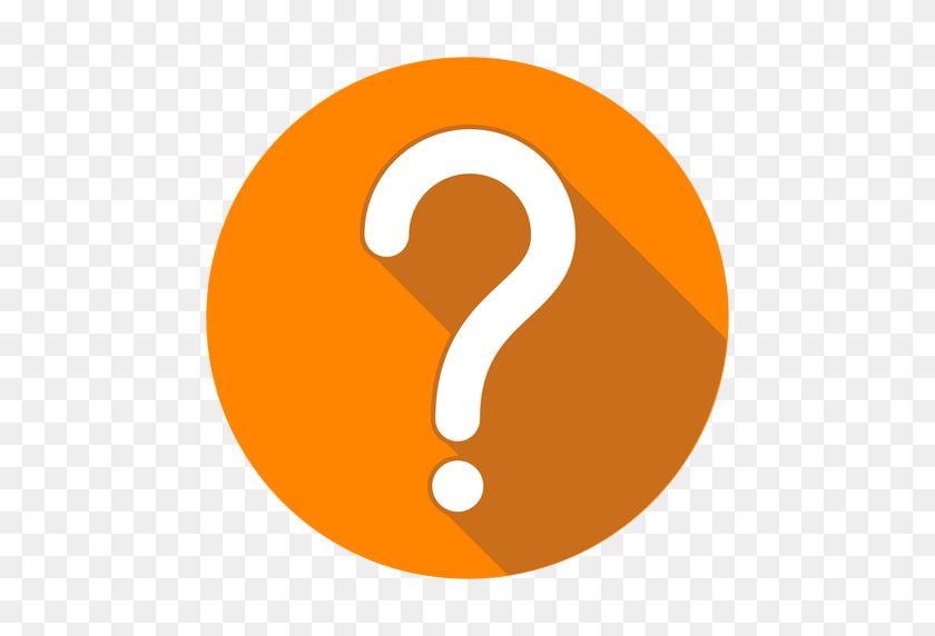 512x512 Orange Circle Question Mark Icon - Question Icon PNG