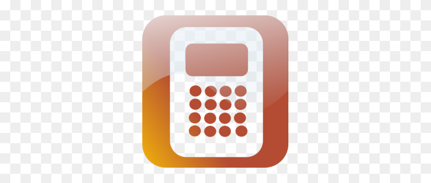 285x298 Orange Clipart Calculator - Bookkeeping Clipart