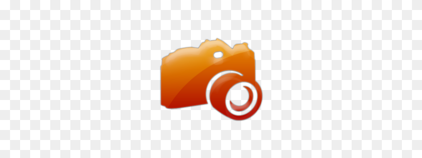256x256 Оранжевая Клипарт Камера - Симпатичная Камера Клипарт