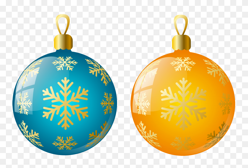 4200x2752 Orange Clipart Christmas Ornaments Min - Christmas Ornaments PNG