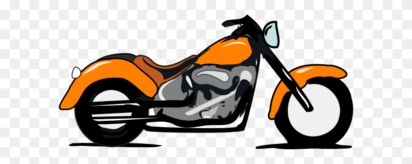600x274 Motocicleta Naranja Clipart - Clipart De La Rueda De La Motocicleta