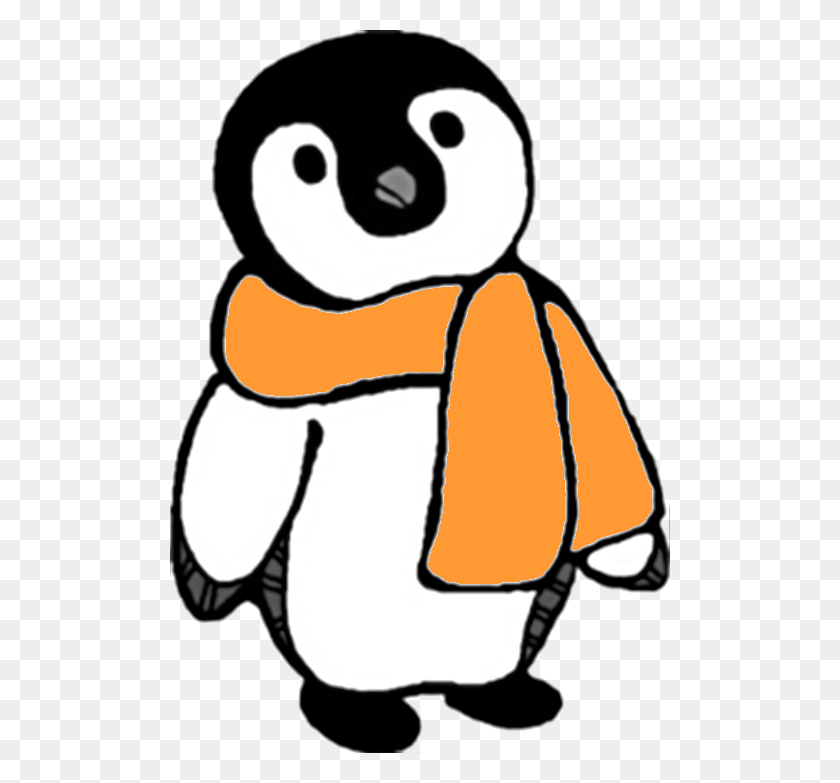 500x723 Pingüino De Imágenes Prediseñadas Naranja - Imágenes Prediseñadas De Pingüino