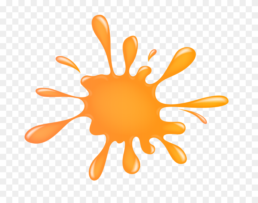697x600 Orange Clipart Splat - Paint Splatter Clip Art