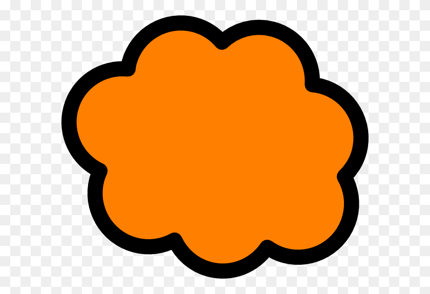 600x514 Orange Cloud Clip Art - Professional Development Clipart