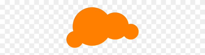 296x168 Orange Cloud Clip Art - Cloud Cartoon PNG
