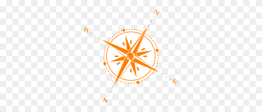 300x300 Orange Compass Clip Art - Compass Clipart Free