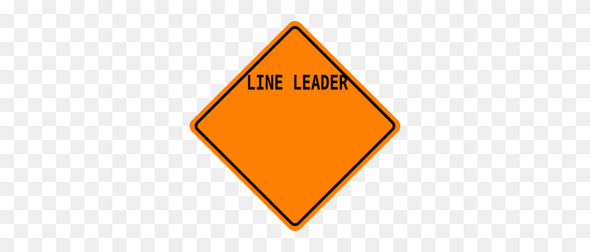 300x300 Orange Construction Sign Clip Art - Clipart Line Leader