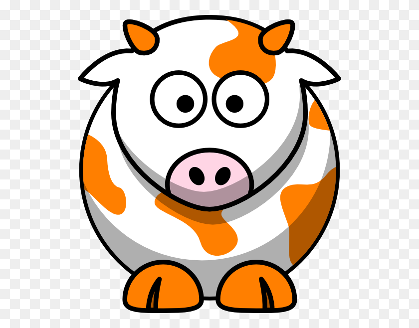 528x598 Orange Cow Clip Art - Uva Clipart