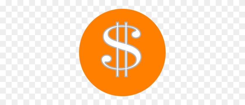 297x299 Imágenes Prediseñadas De Signo De Dólar Naranja - Clipart De Presupuesto
