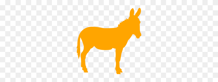 256x256 Orange Donkey Icon - Donkey PNG
