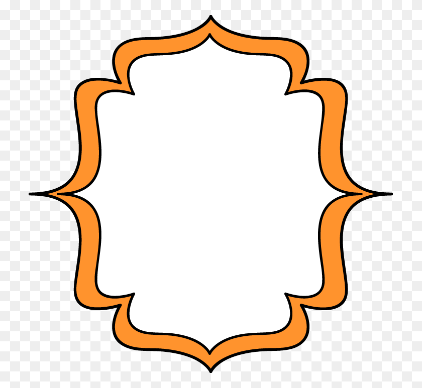 725x713 Оранжевая Рамка С Двойным Кронштейном - Рамка Для Кронштейна Клипарт
