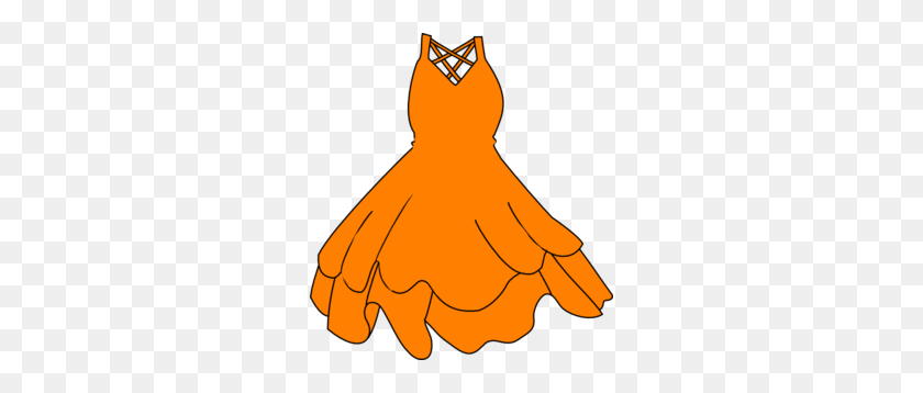 276x298 Orange Dress Clip Art - Dress Clipart