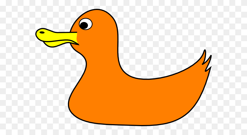 600x399 Orange Duck Clip Art - Duck Clipart