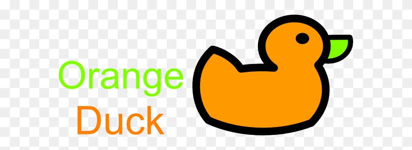 600x247 Orange Duck Software Clip Art - Yellow Duck Clipart