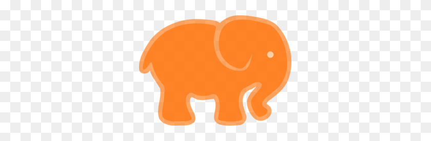 297x216 Orange Elephant Clip Art - Free Elephant Clipart