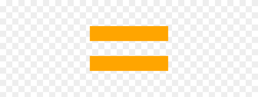 256x256 Orange Equal Sign Icon - Equal PNG
