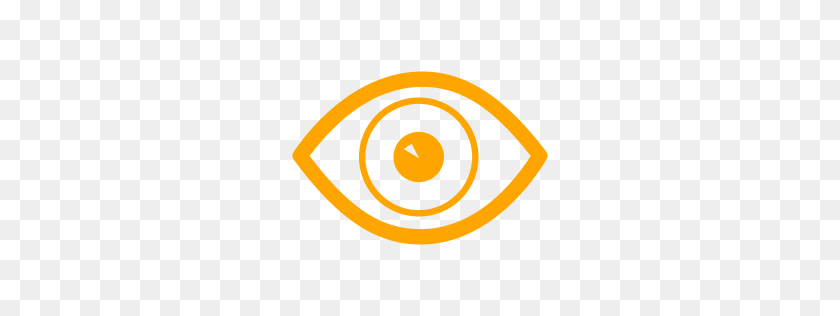 256x256 Orange Eye Icon - Eye Icon PNG