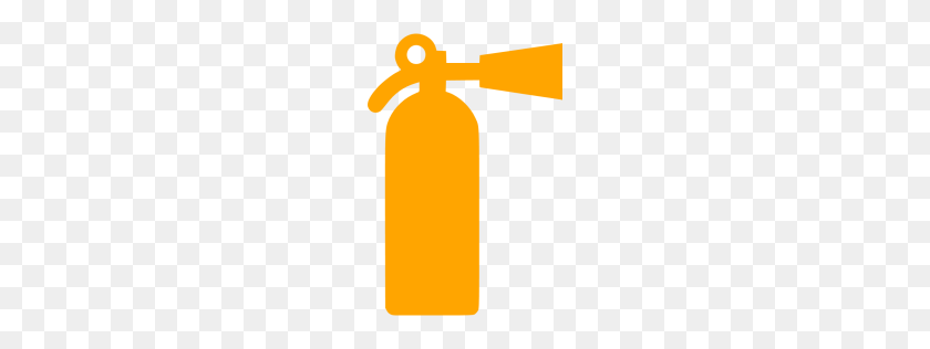 256x256 Icono De Extintor De Incendios Naranja - Fuego Png Transparente