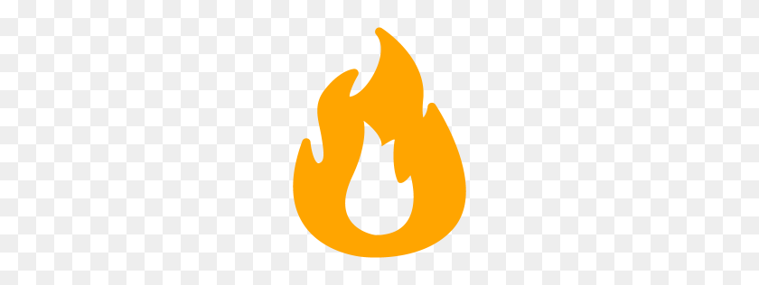 256x256 Icono De Fuego Naranja - Fuego Png Gif