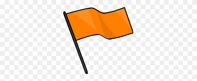 299x288 Orange Flag Clip Art - Flag Clipart