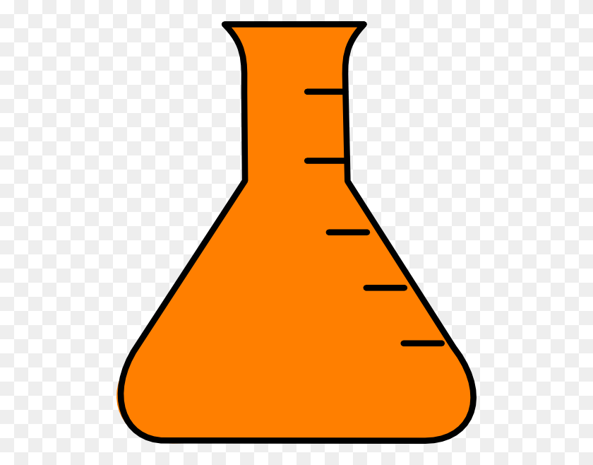 510x598 Orange Flask Clip Art - Clipart Flask