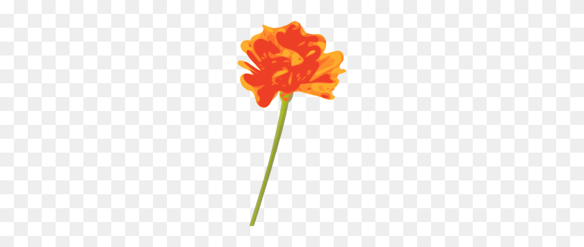 156x296 Orange Flower Clip Art - Orange Flower PNG