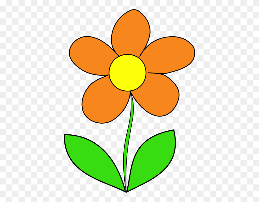 426x597 Orange Flower Clip Art - Forget Me Not Flower Clipart